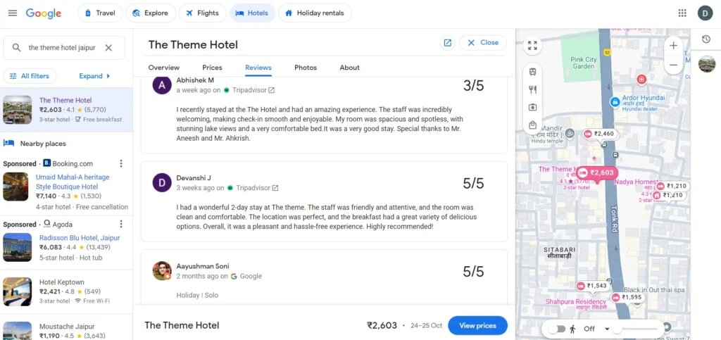 hotels reviews