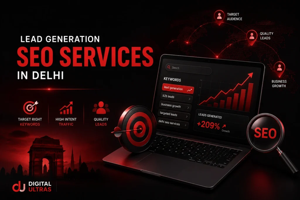 Lead Generation SEO Agency in Delhi - Digital Ultras helps businesses attract high-quality leads through targeted SEO strategies