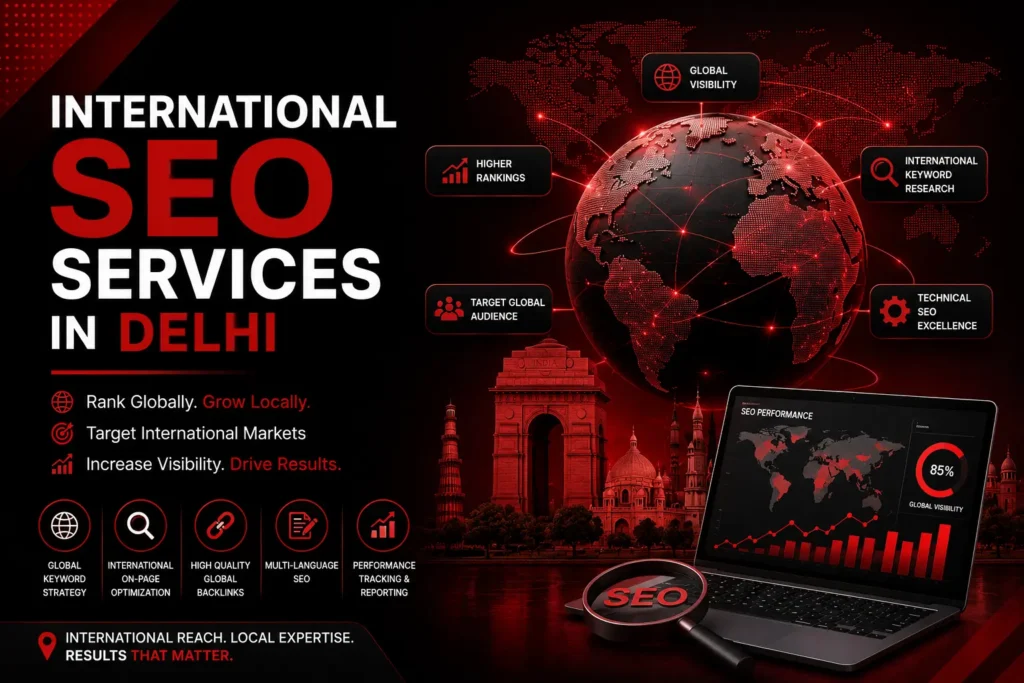 International SEO Services in Delhi - Digital Ultras helps businesses expand into global markets with multilingual SEO strategies