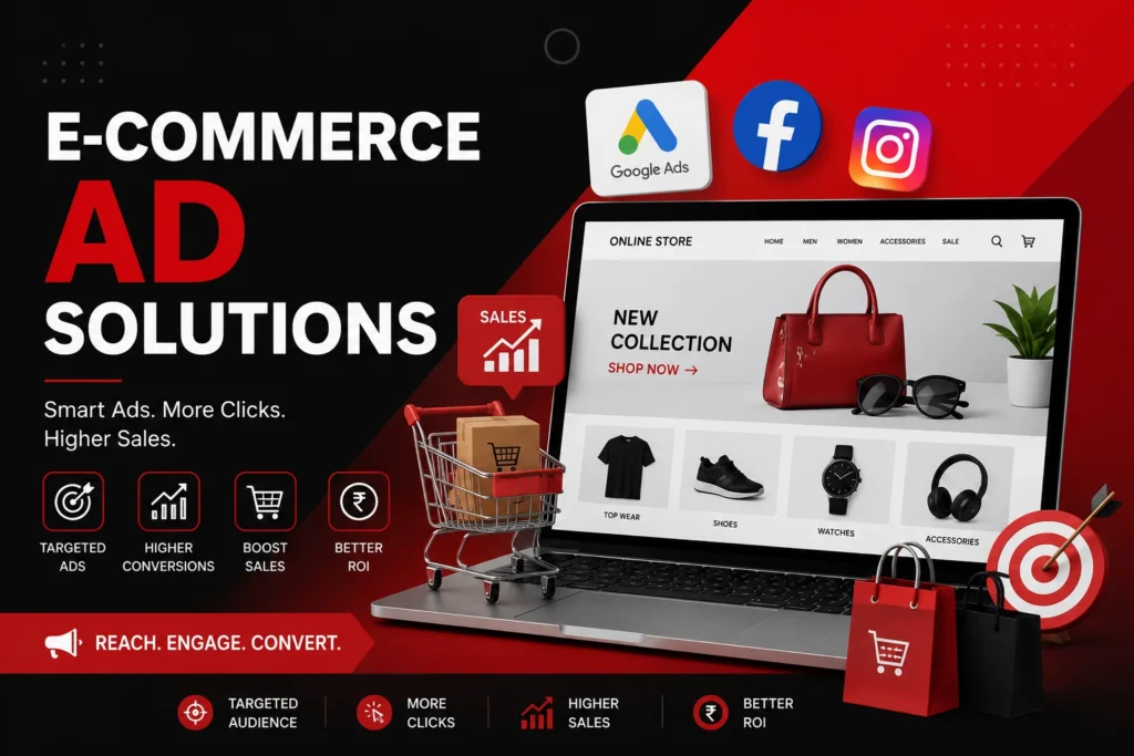 E-commerce ad solutions for targeted advertising, higher conversions, online sales and better ROI