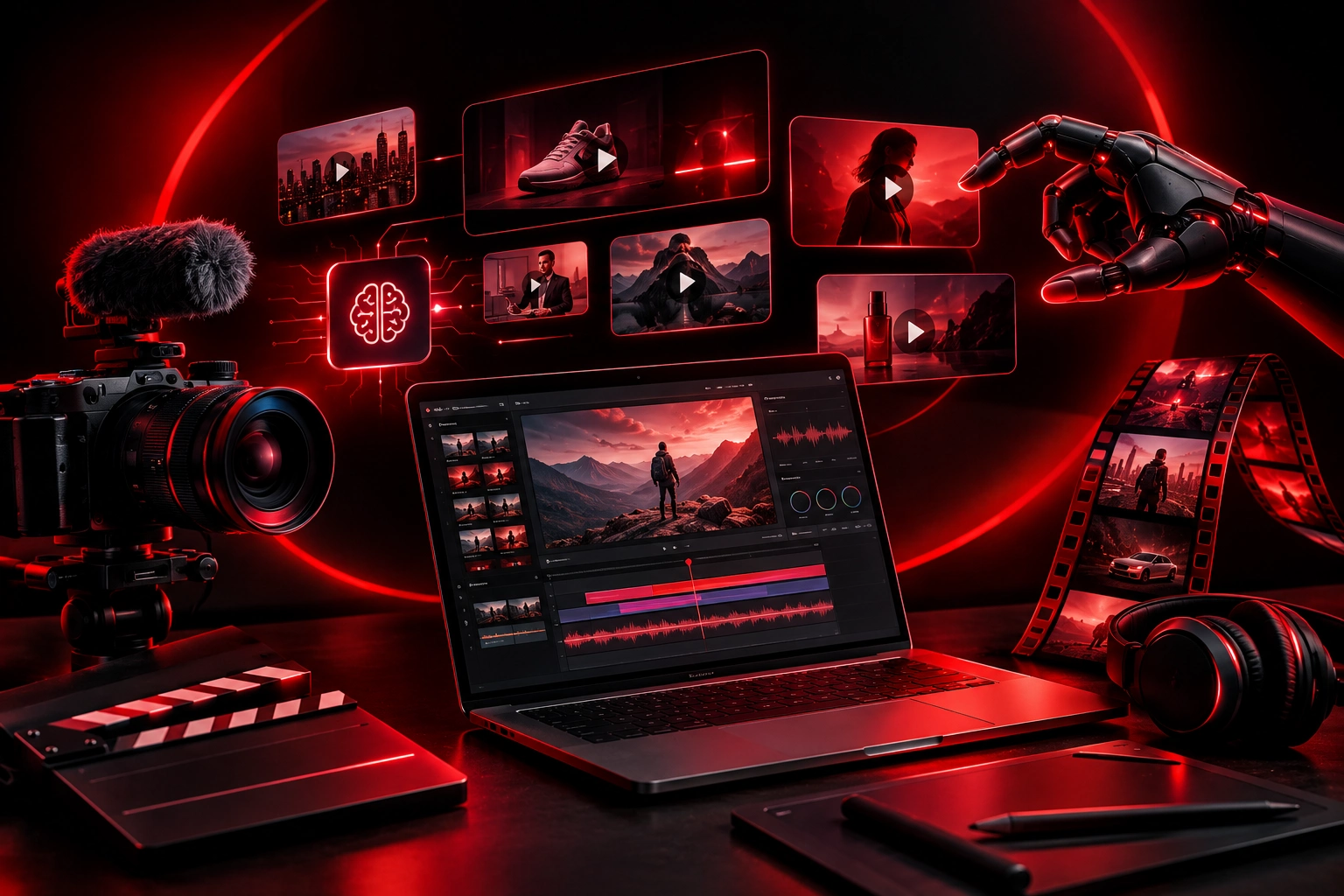 AI Video Production Services for AI video creation, promotional videos, product videos, animation, editing, and digital marketing